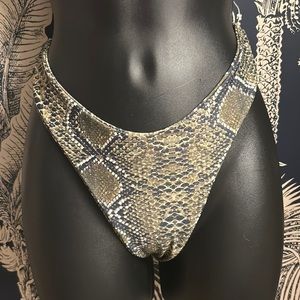 Snake print Brazilian bikini bottoms